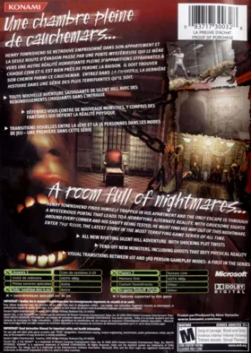 Silent Hill 4 The Room (USA) box cover back